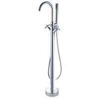 Good Quality Brass Freestanding Floor Mounted Bathroom Chrome Bath Shower Tap