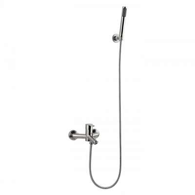 stainless steel brushed bathroom shower hot and cold shower mixer in wall mounted rain  shower set