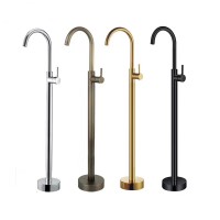 High quality brass  floor freestanding bathtub faucet floor mounted freestanding bathtub tap